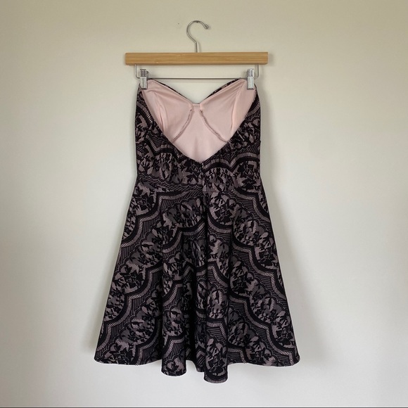 Windsor Black Lace Strapless Fit n’ Flare Dress - Picture 5 of 8